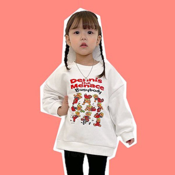 데니스맨투맨 크림 핑크 XS-XXL 국내