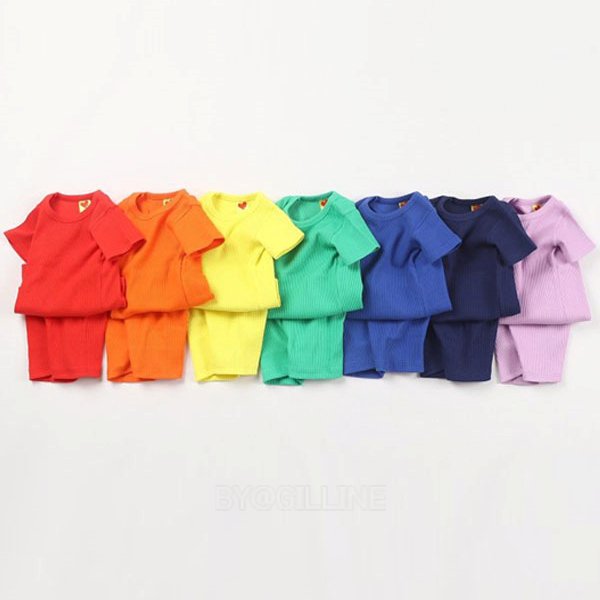 무지개반팔실내복*S~2XL*
